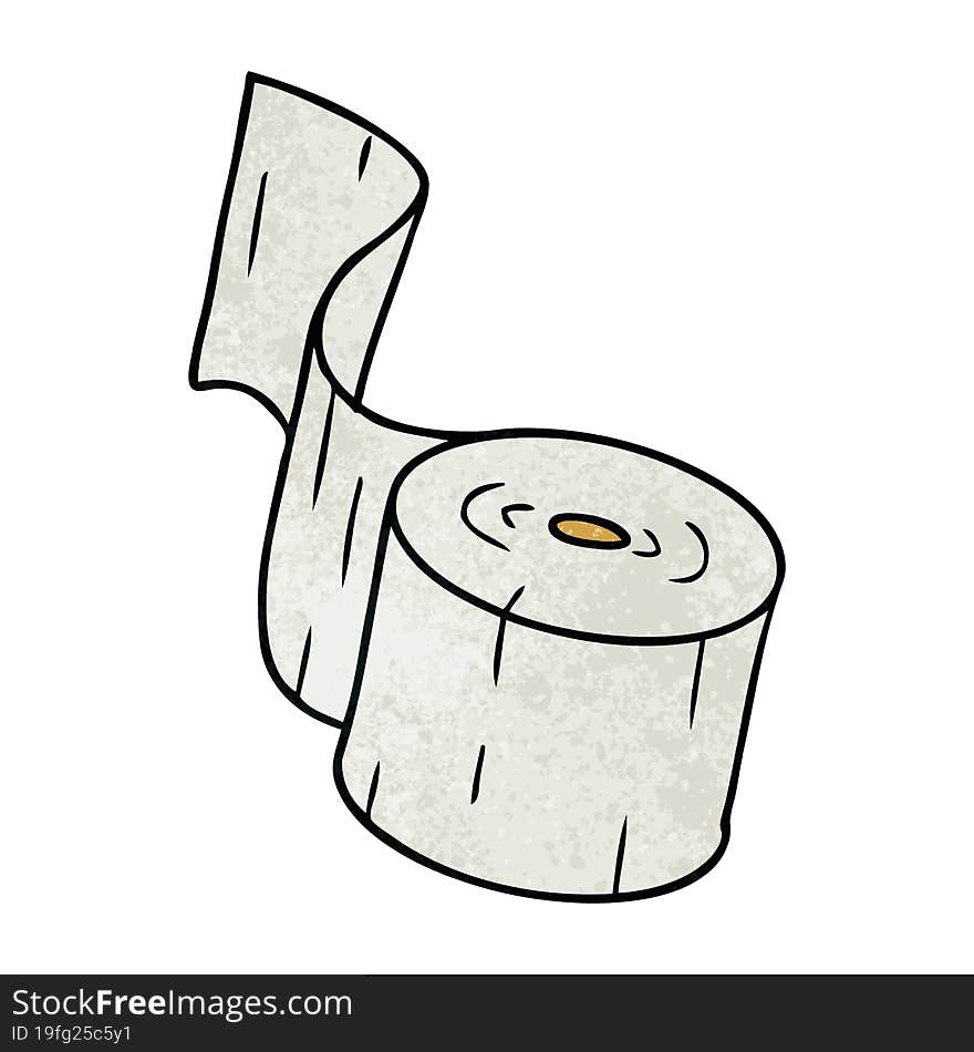 textured cartoon doodle of a toilet roll