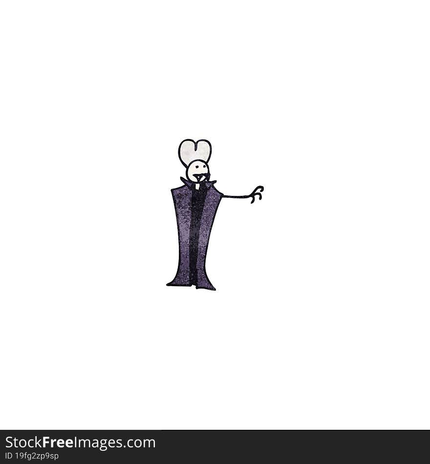 cartoon vampire stick man