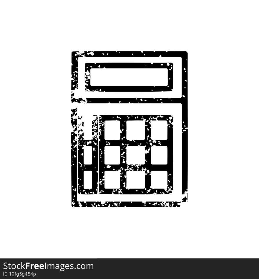 Math Calculator Distressed Icon