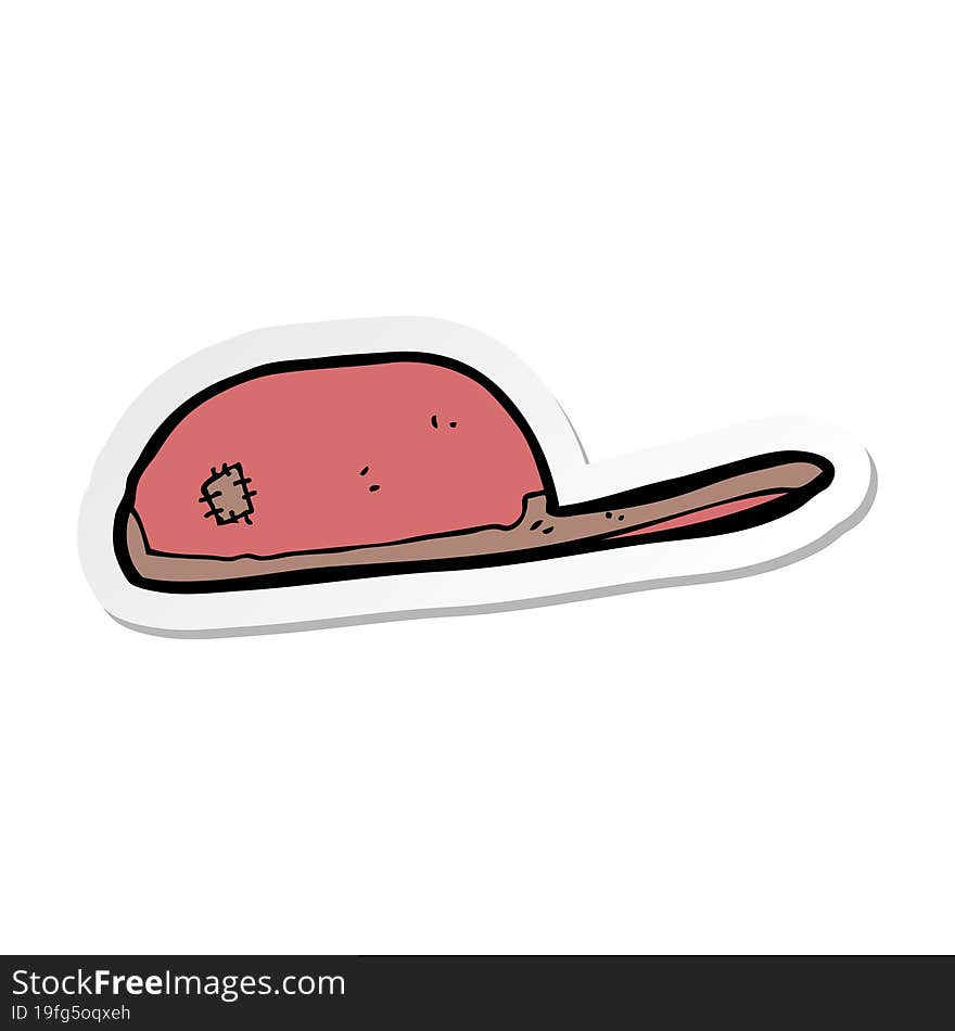 sticker of a cartoon cap