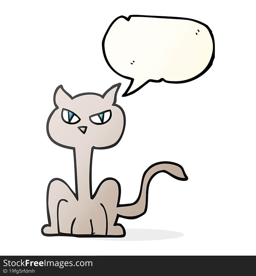 speech bubble cartoon angry cat