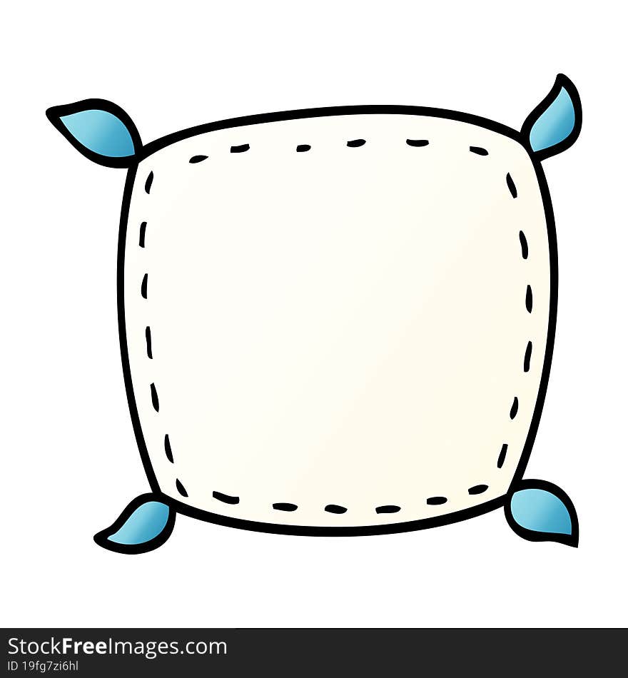 cartoon doodle plain cushion