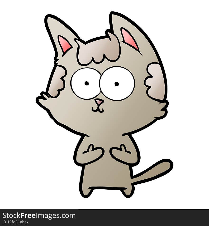 happy cartoon cat. happy cartoon cat