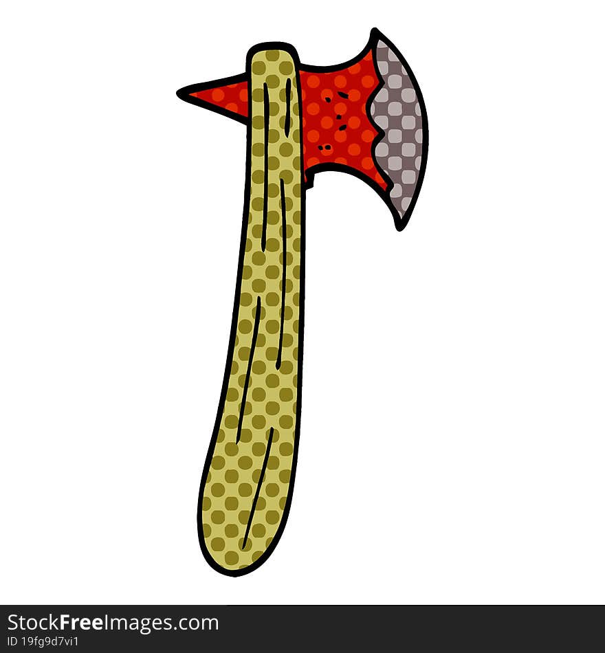 cartoon doodle axe