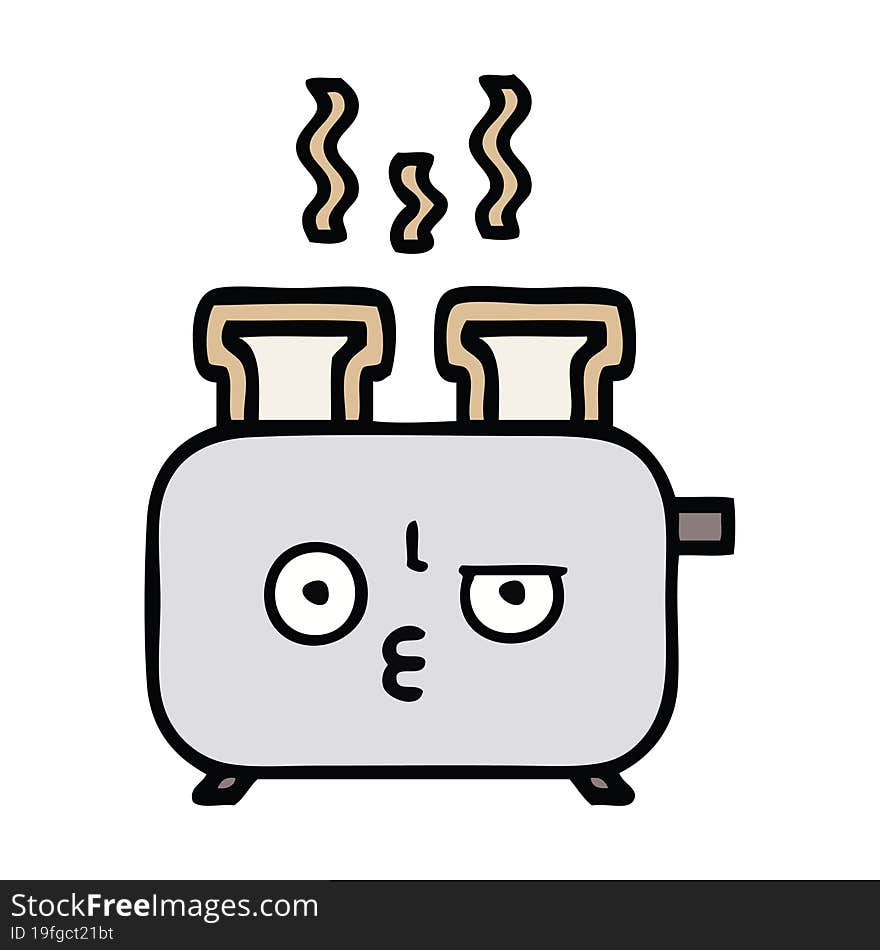 cute cartoon of a toaster