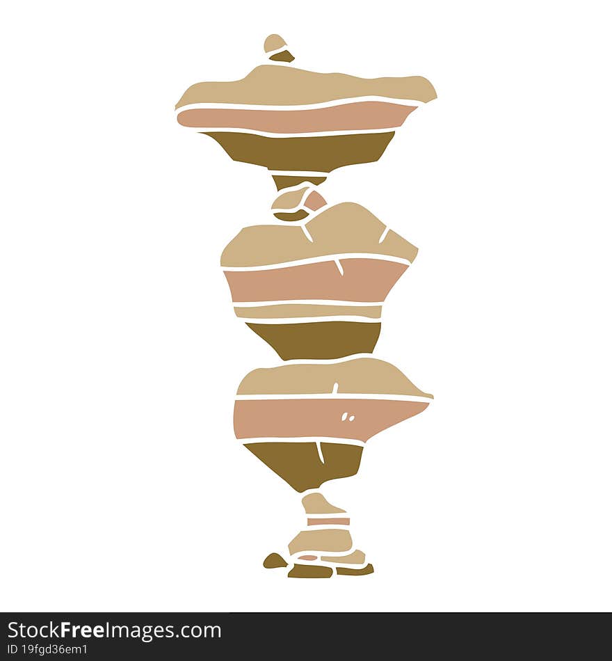 Cartoon Doodle Of Stacked Stones