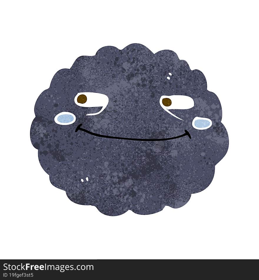 cartoon happy rain cloud