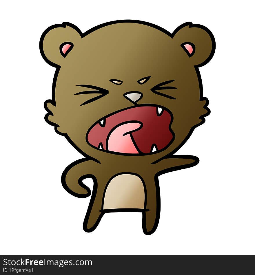 angry cartoon bear. angry cartoon bear