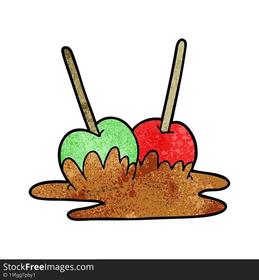 cartoon toffee apples. cartoon toffee apples