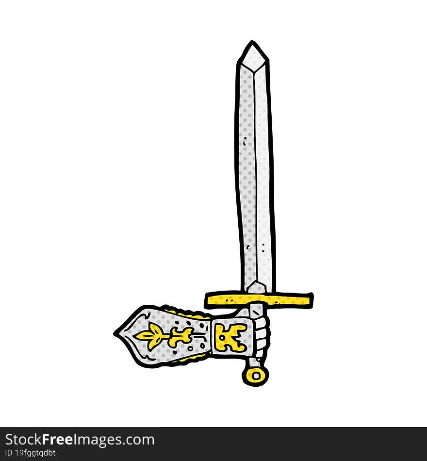 cartoon sword and hand