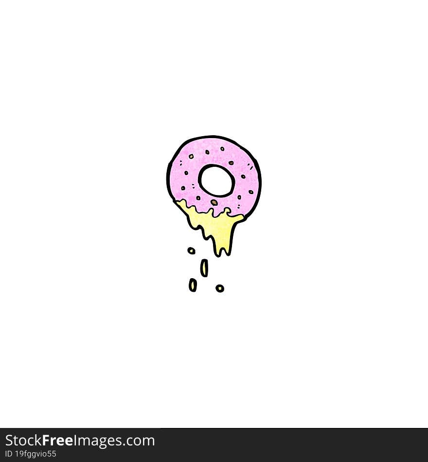 Cartoon Pink Doughnut