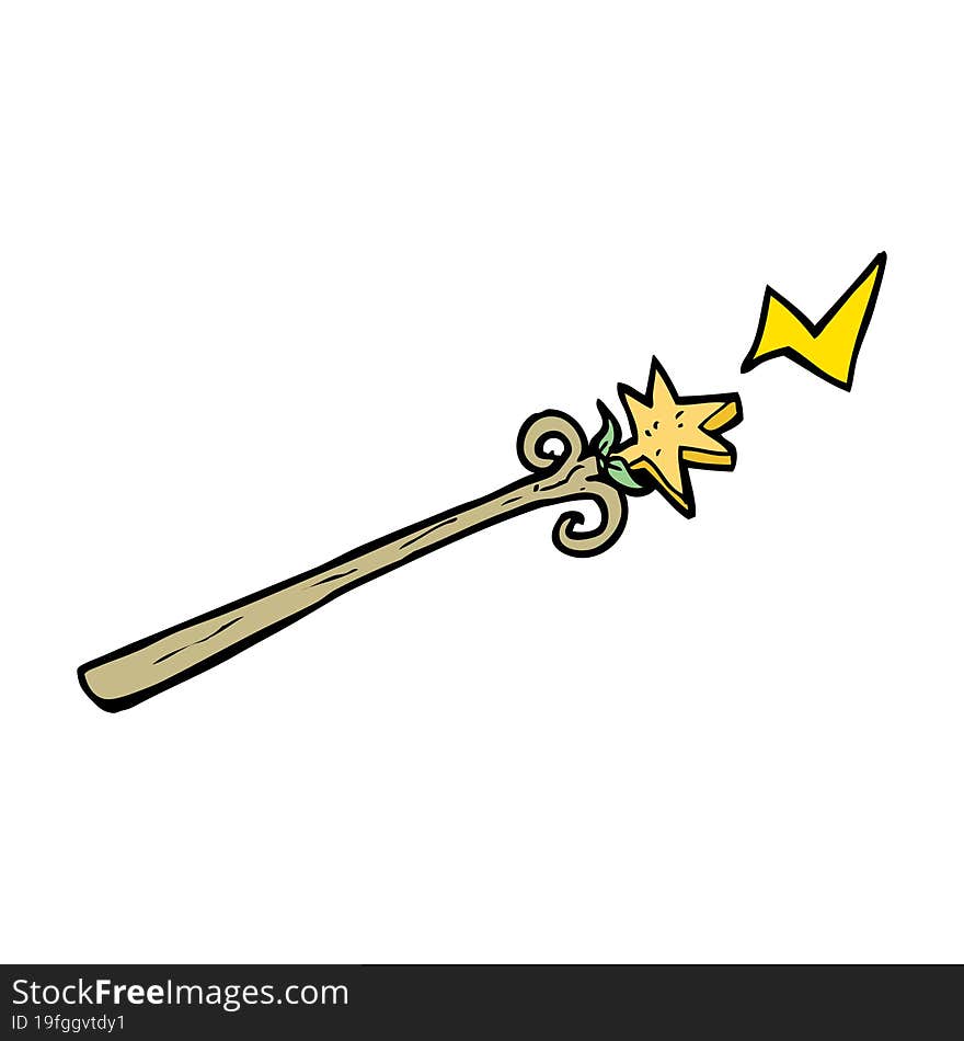 cartoon magic wand