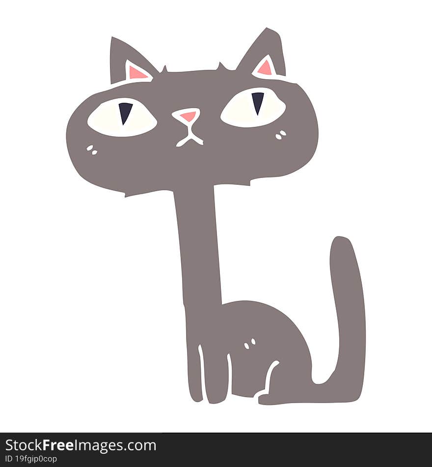 Cartoon Doodle Funny Cat