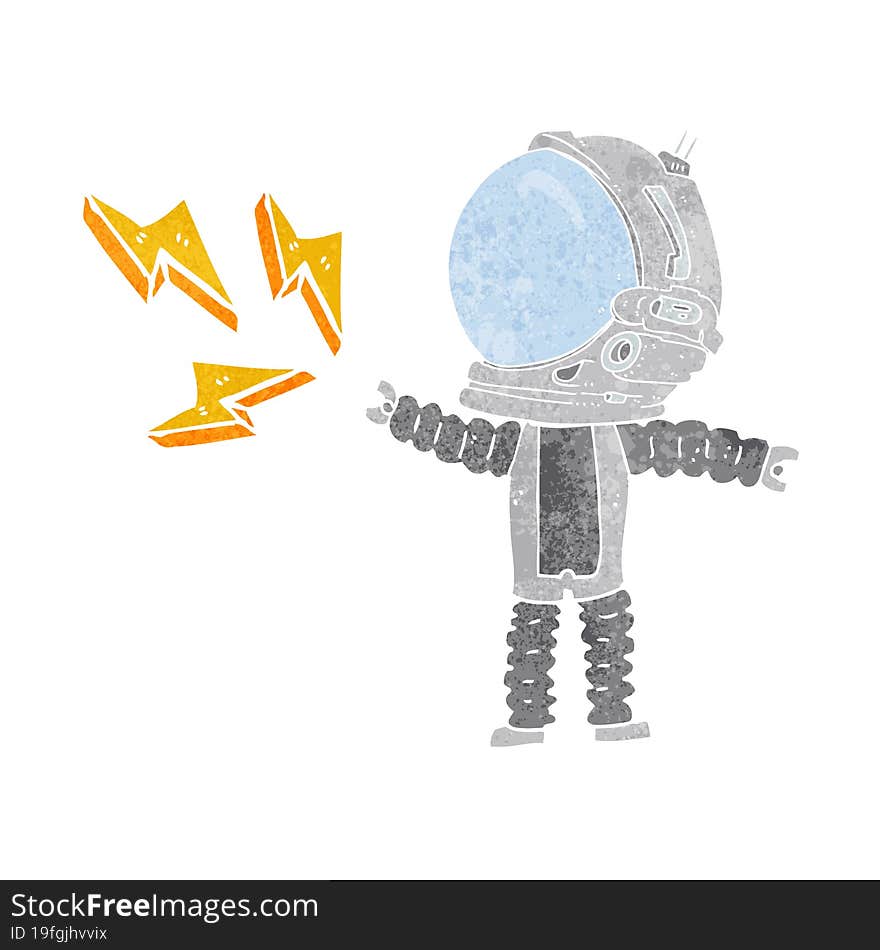 cartoon space man