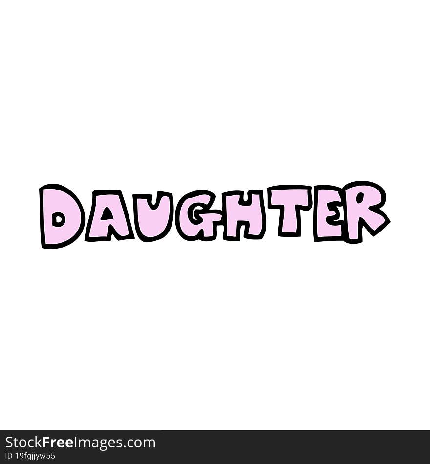 cartoon word daughter