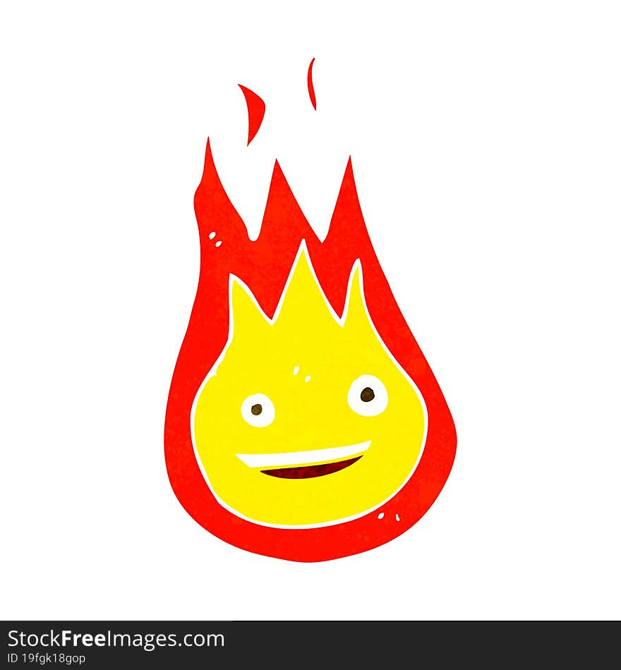 cartoon friendly fireball