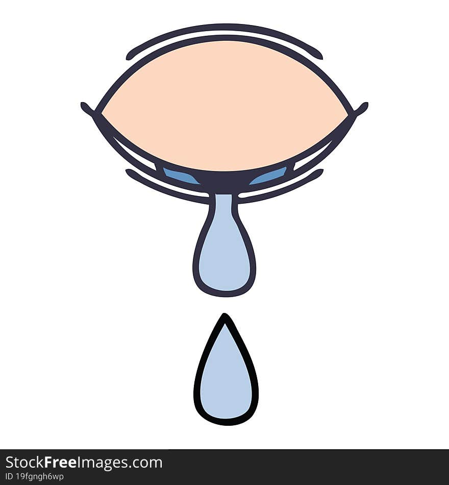 cute cartoon crying eye