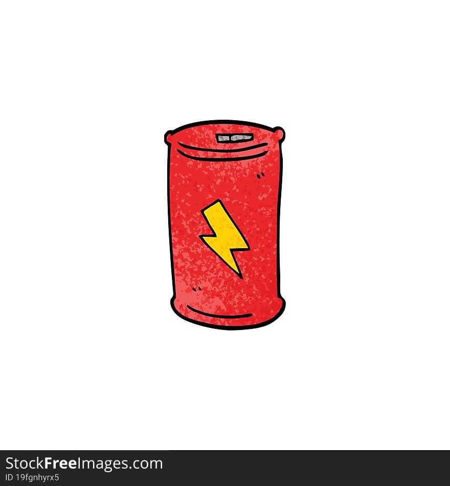 cartoon doodle electric battery