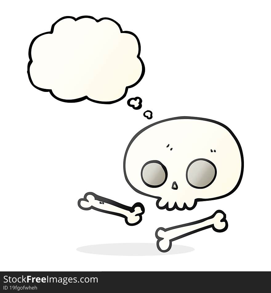 Thought Bubble Cartoon Skull And Bones