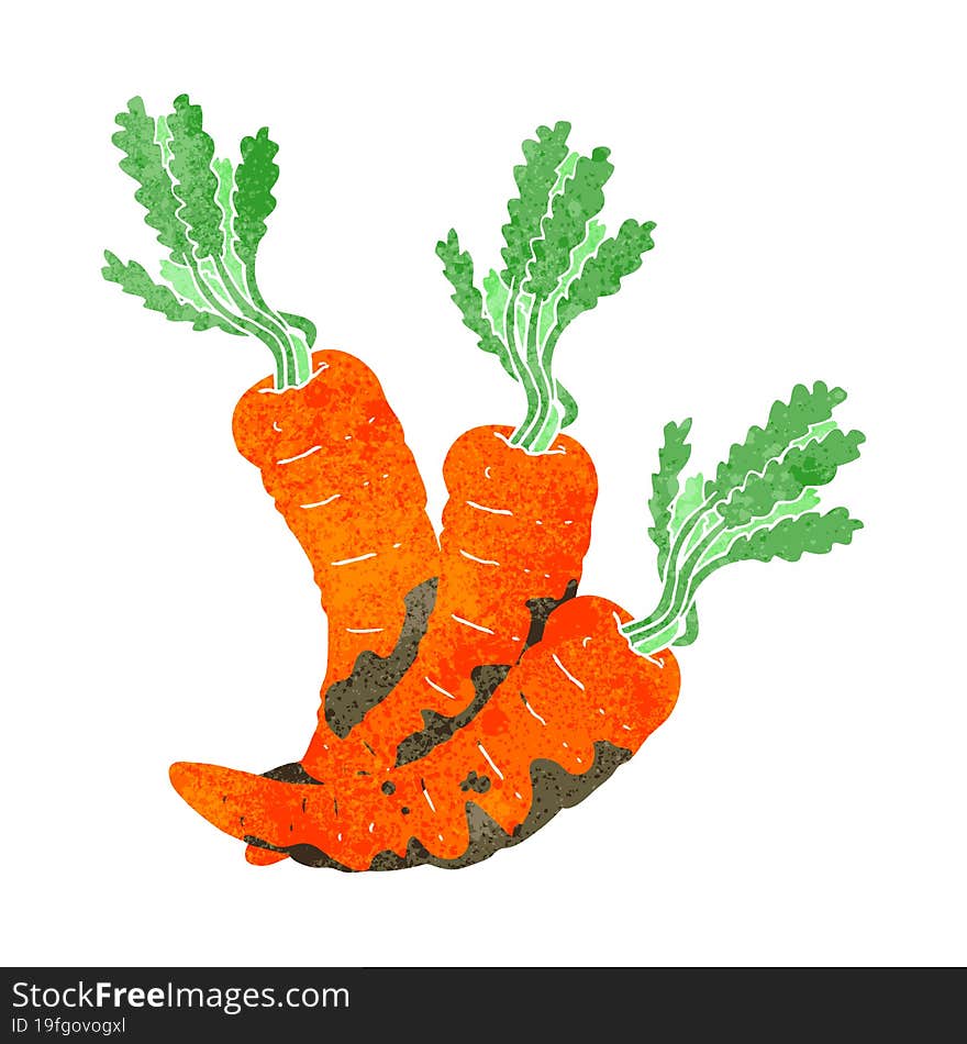 retro cartoon carrots