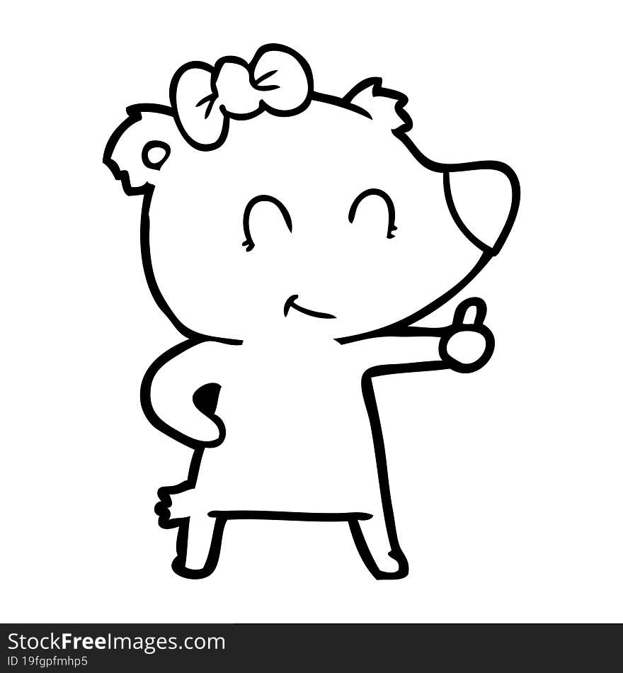 female bear cartoon. female bear cartoon