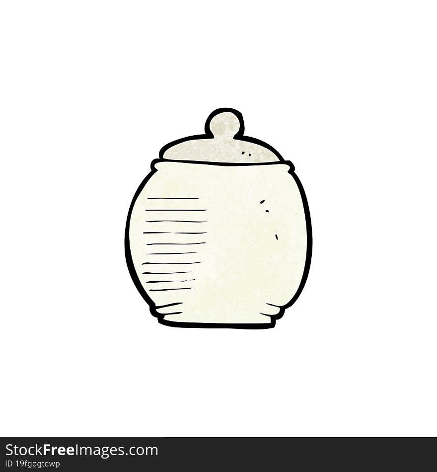 cartoon old pot