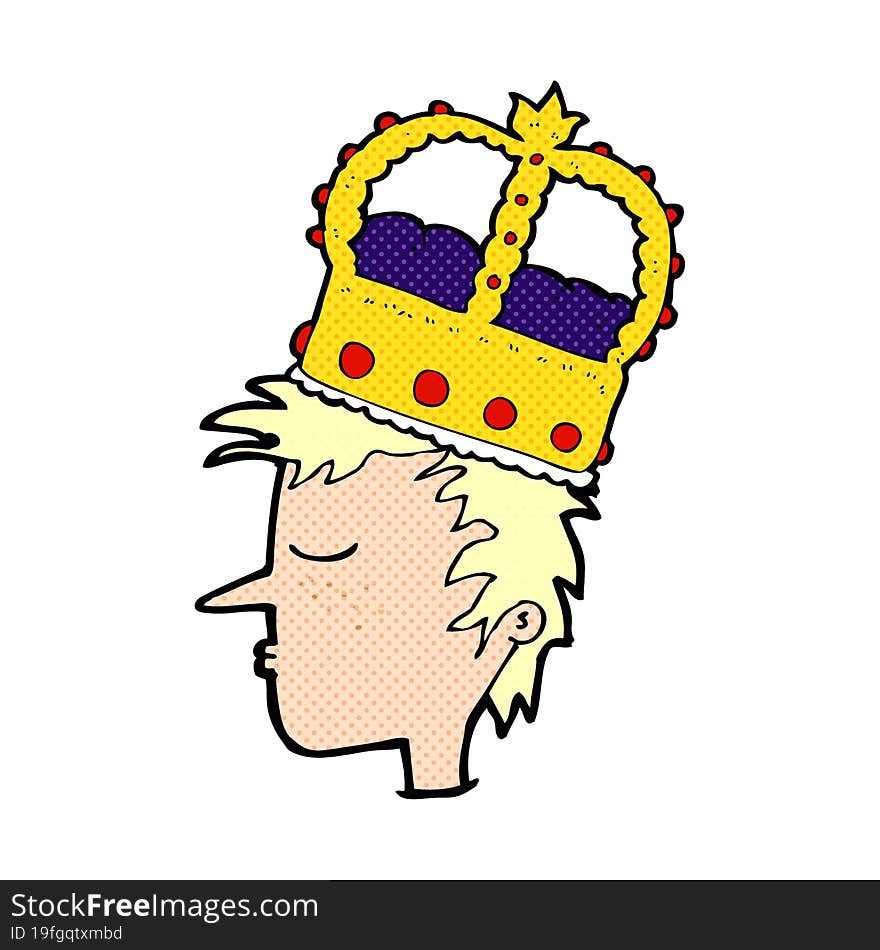 cartoon person wearing crown