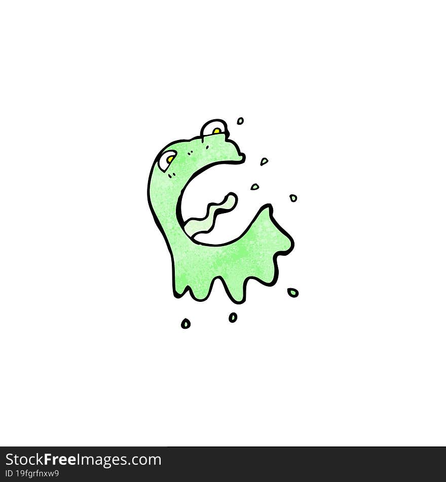 cartoon slimy ghost