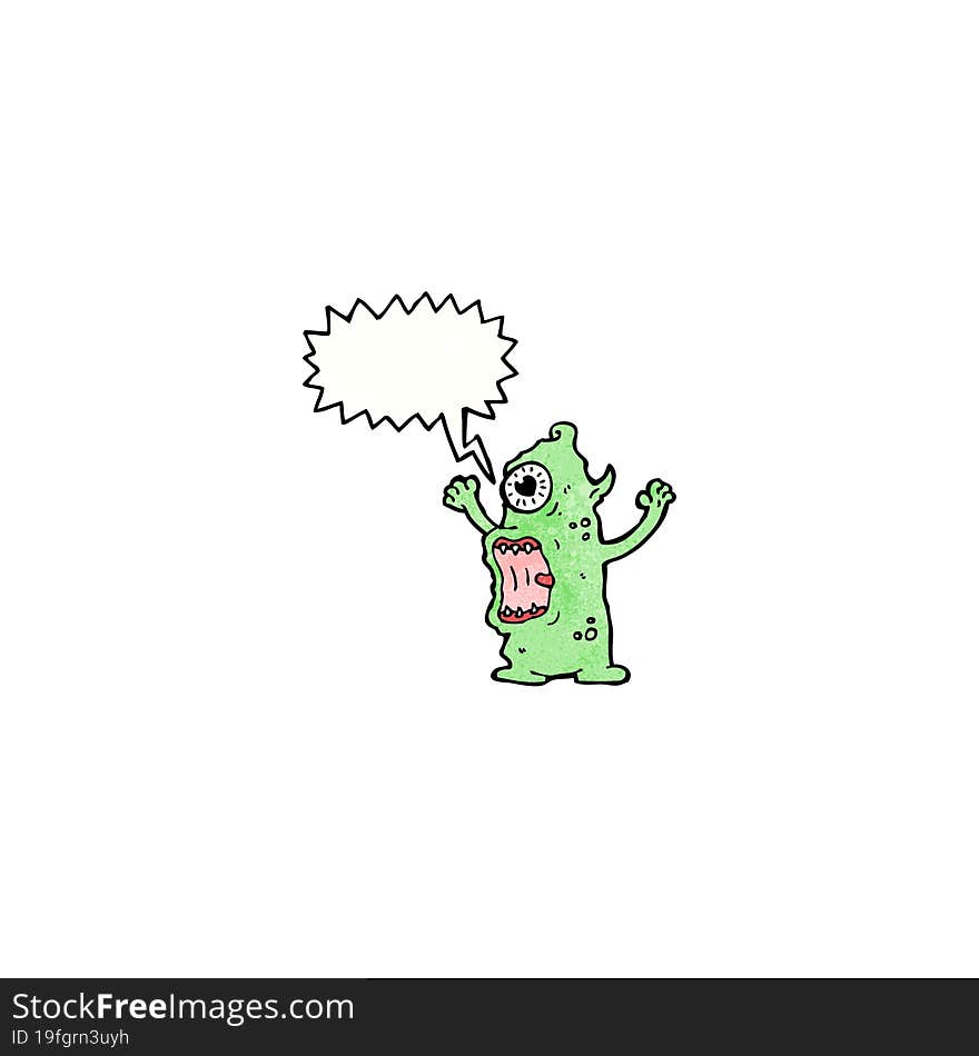 cartoon alien monster