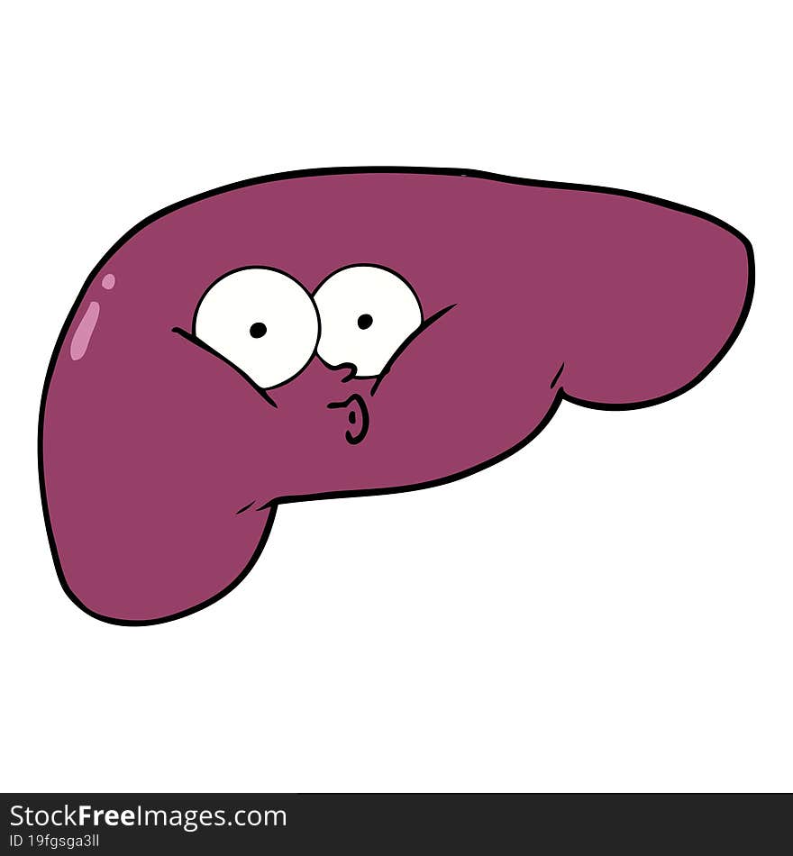 cartoon curious liver. cartoon curious liver