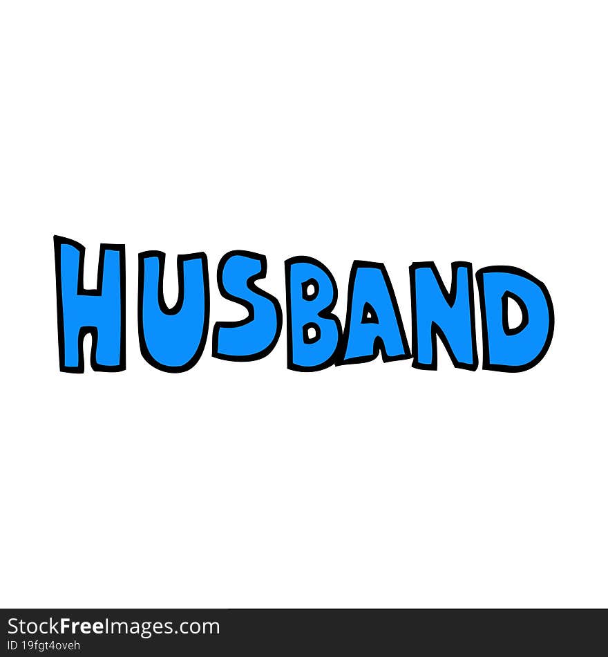 cartoon word husband