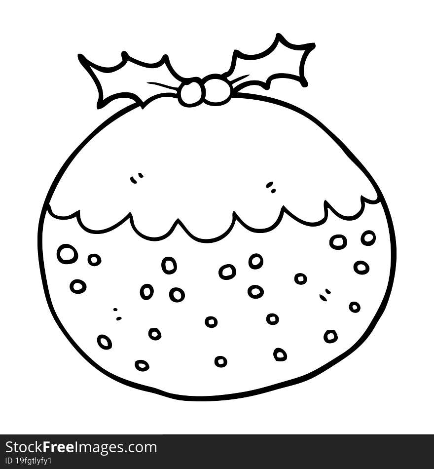 Cartoon Christmas Pudding