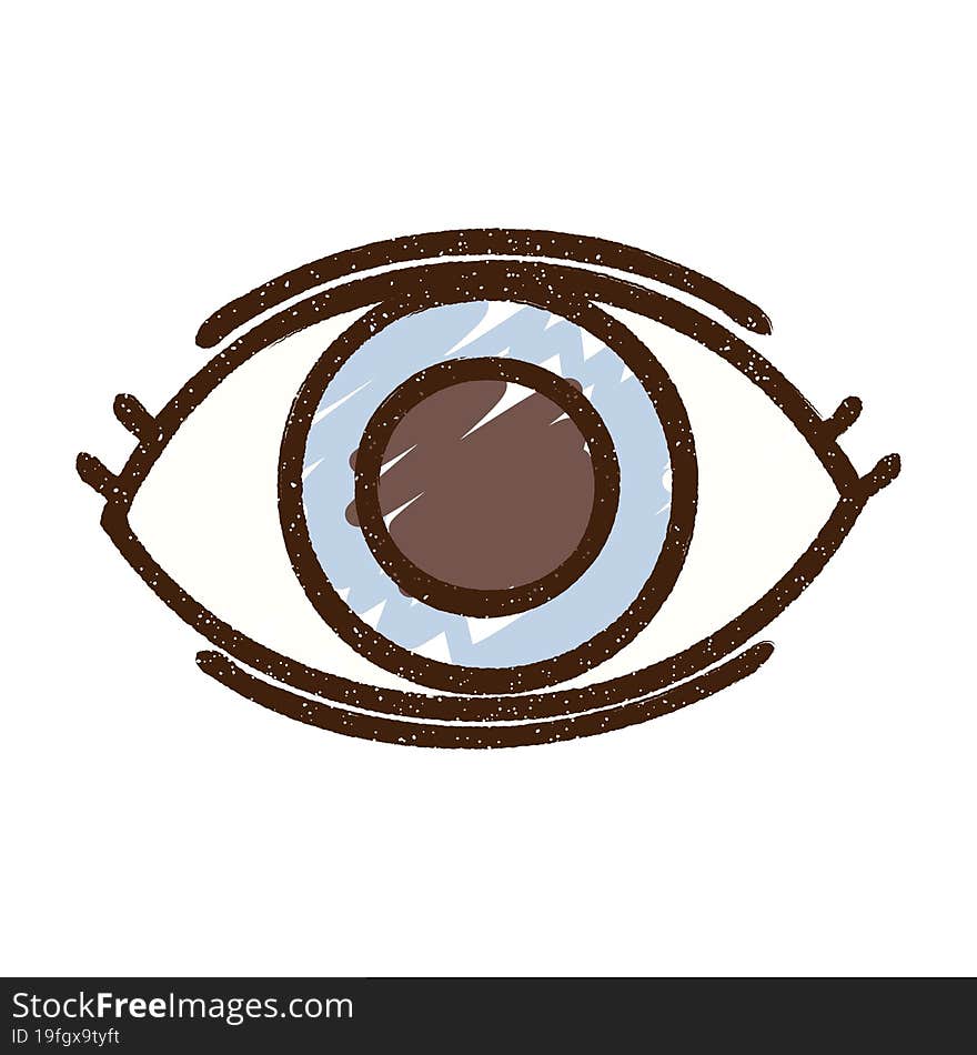 Eye Symbol Chalk Drawing