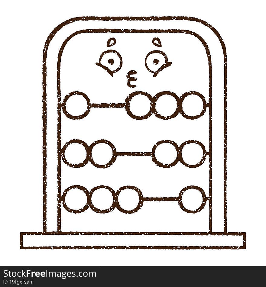 Abacus Charcoal Drawing