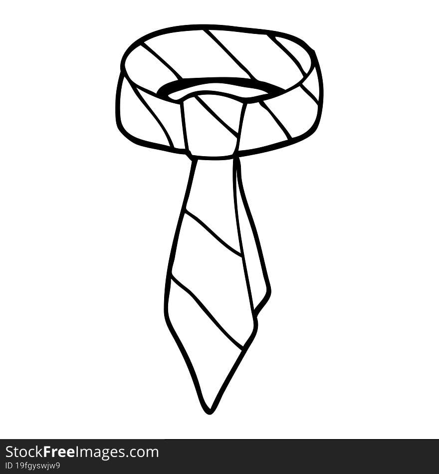 Line Drawing Cartoon Tie