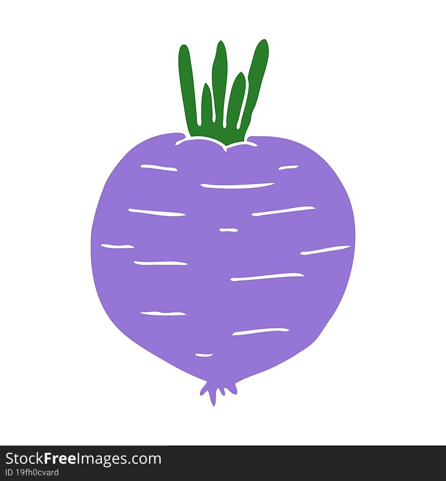 Flat Color Style Cartoon Vegetable