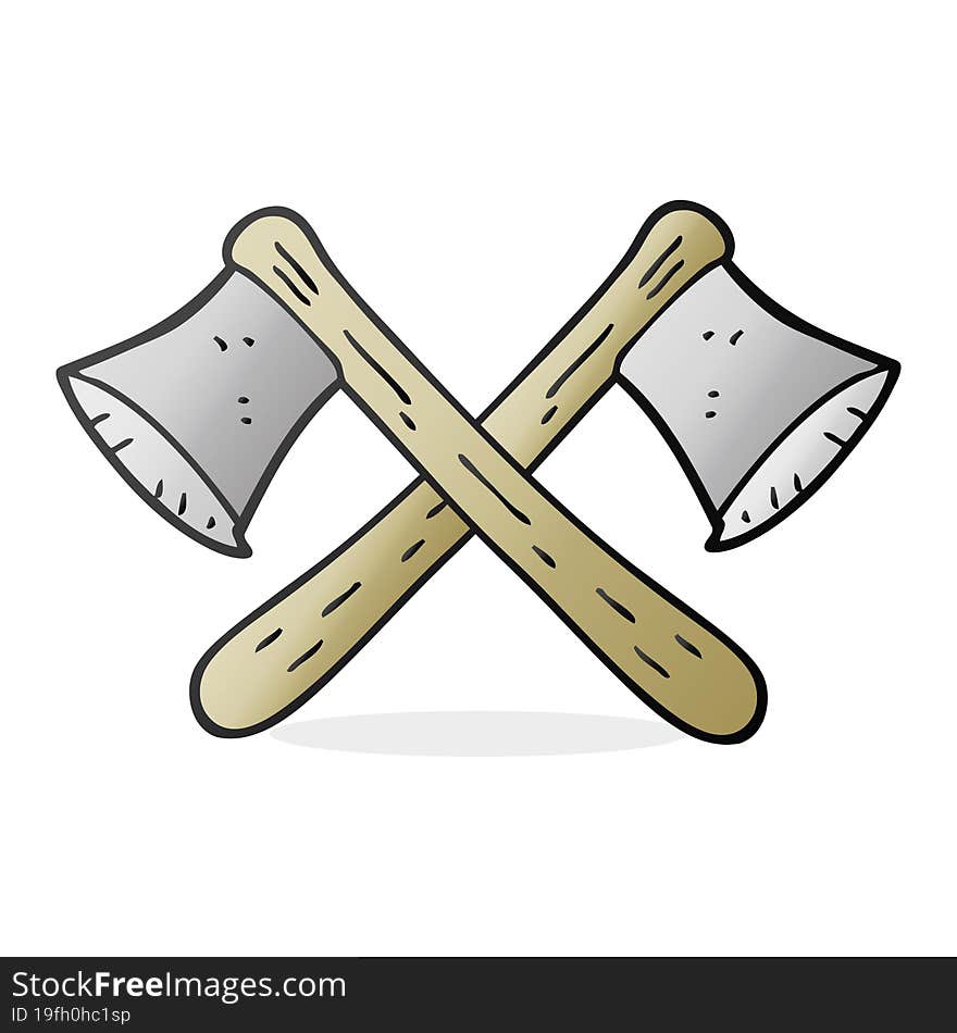 Cartoon Crossed Axes