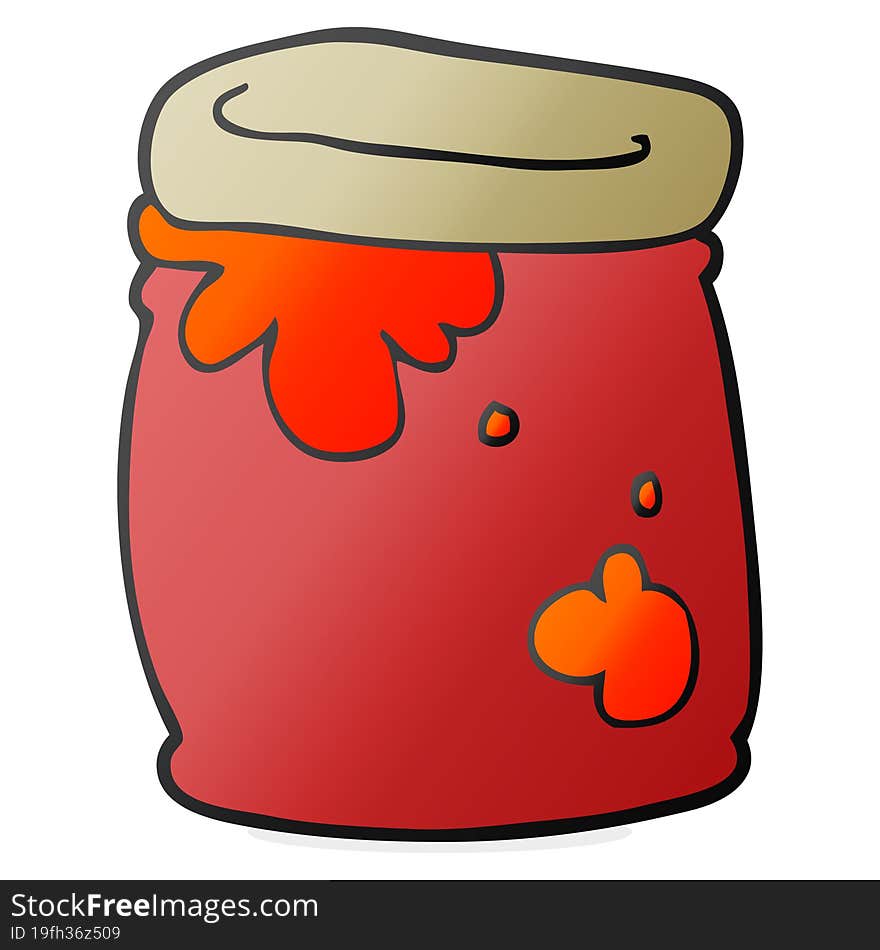 cartoon jar of jam