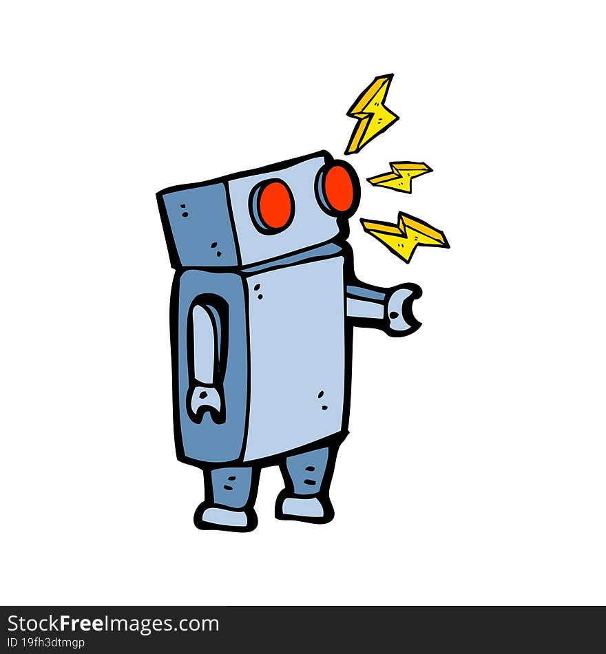 cartoon robot