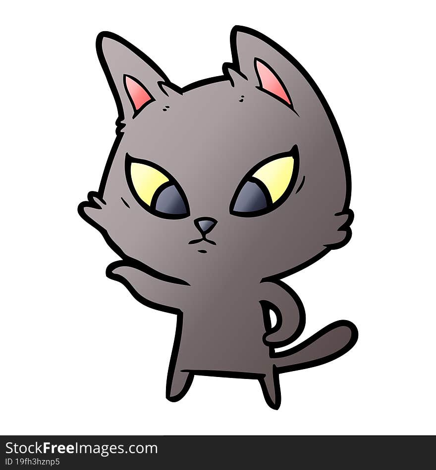 confused cartoon cat. confused cartoon cat