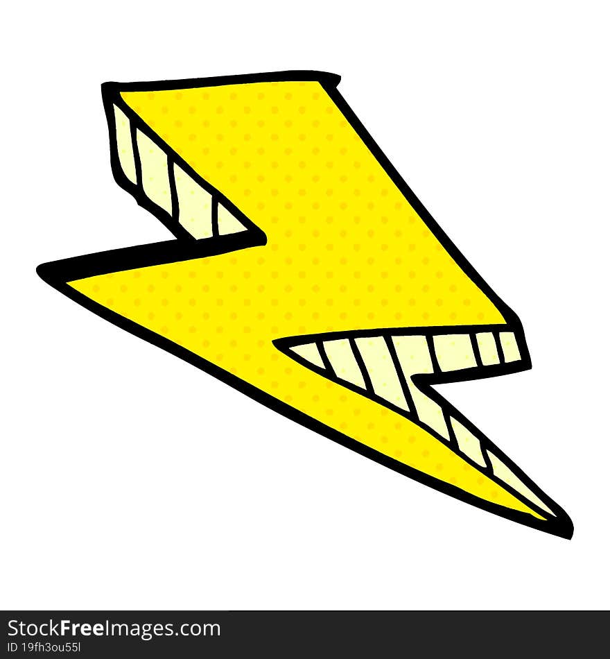 Cartoon Doodle Lightening Bolt