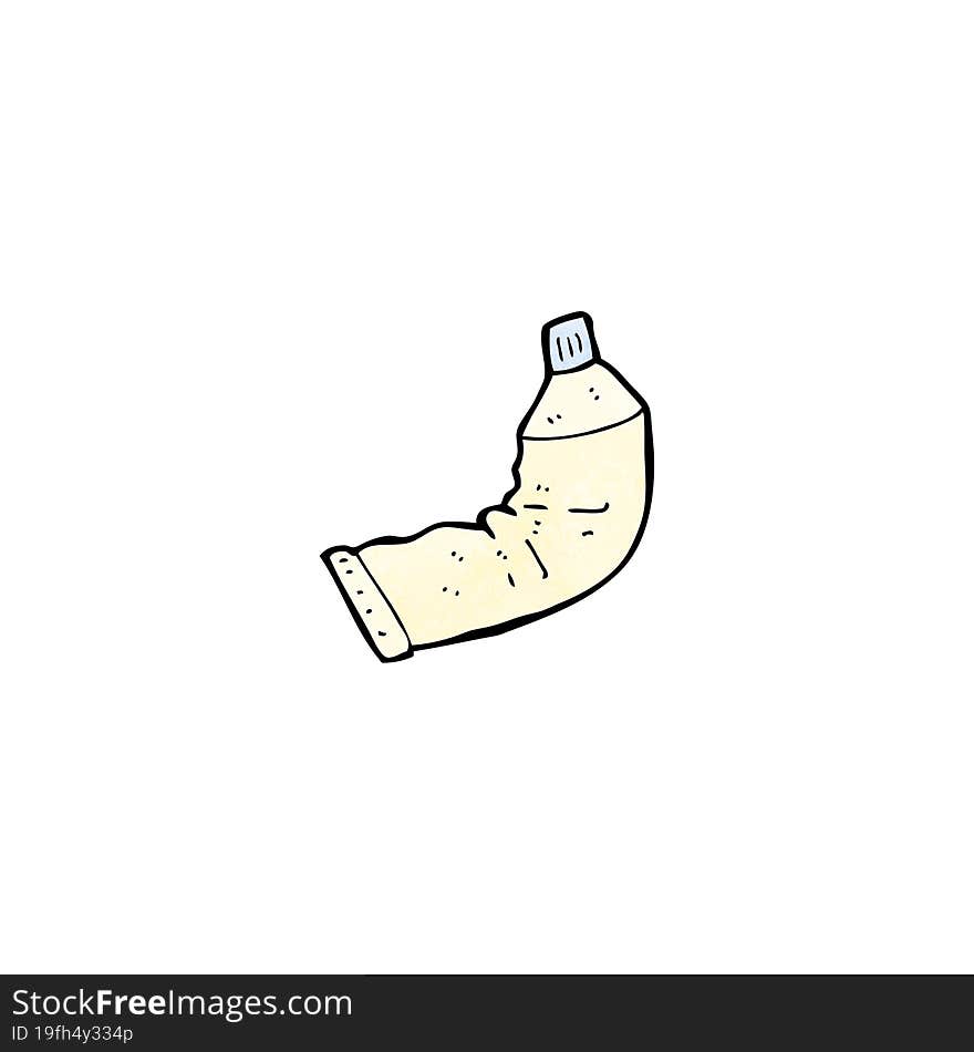 squeezed tube of toothpaste cartoon