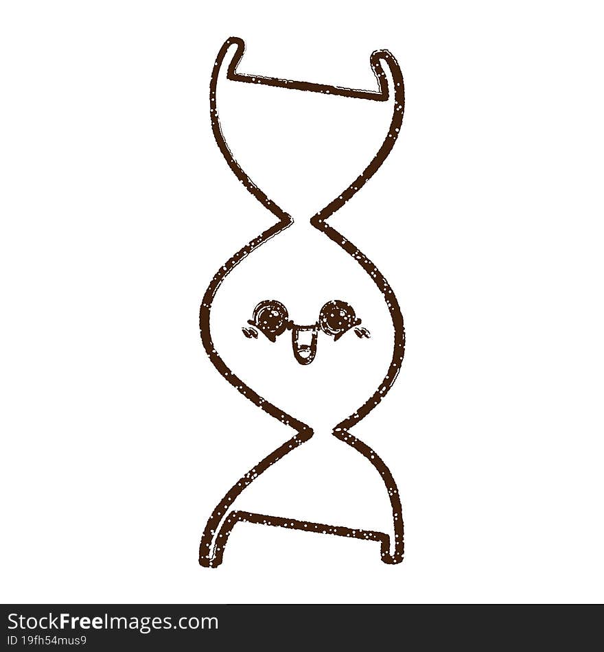 DNA Charcoal Drawing