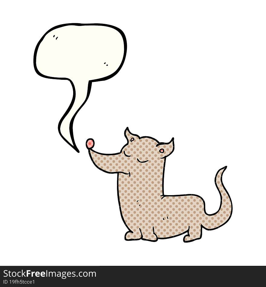 comic book speech bubble cartoon little dog