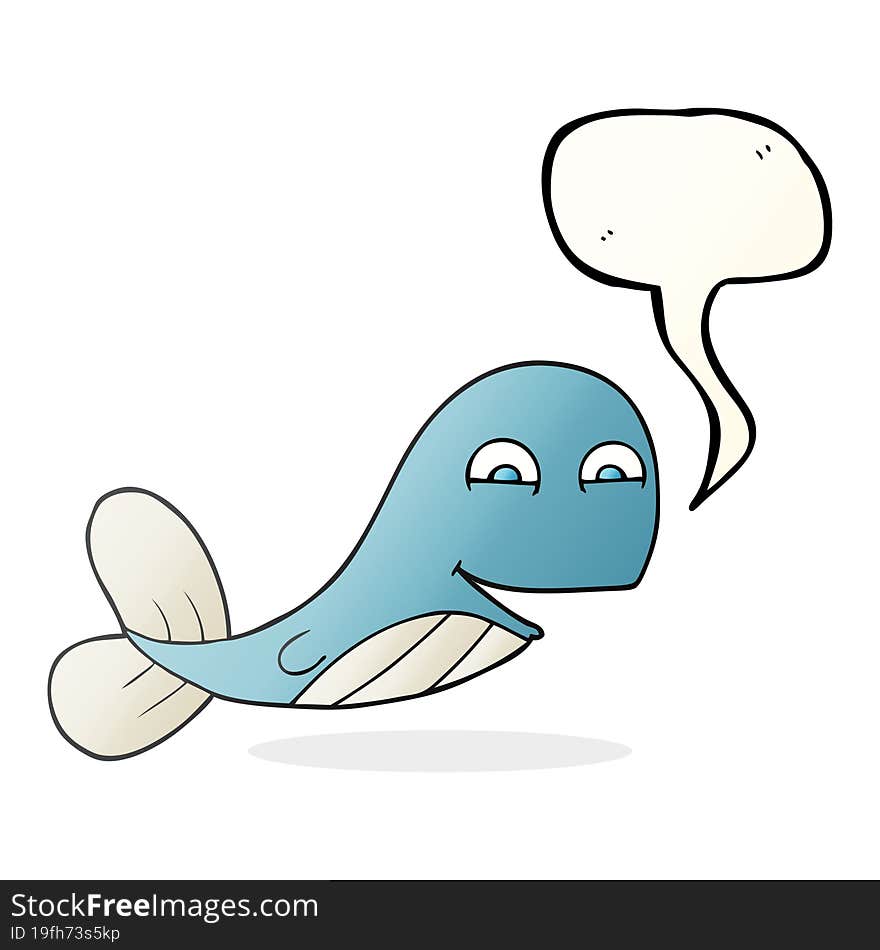 Speech Bubble Cartoon Whale