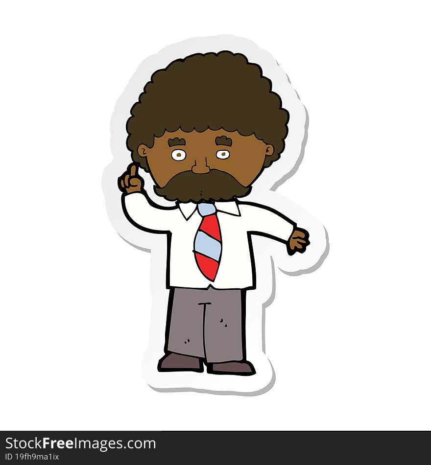 sticker of a cartoon teacher