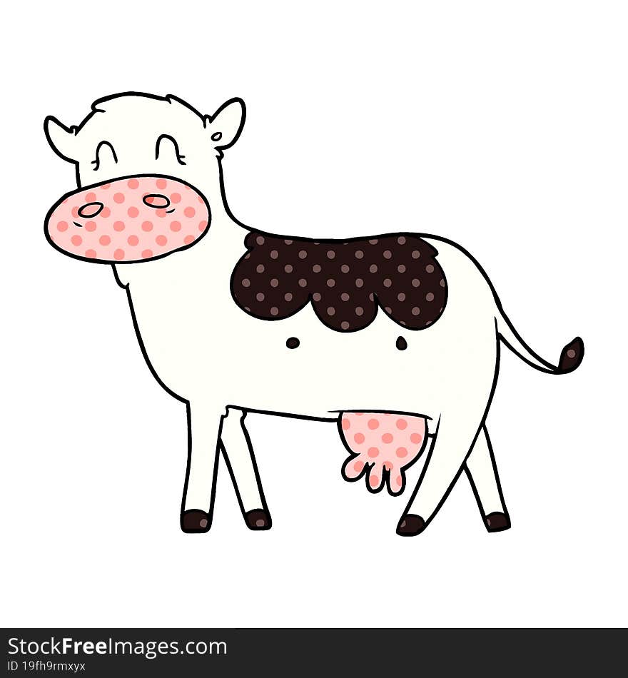 cartoon dairy cow. cartoon dairy cow