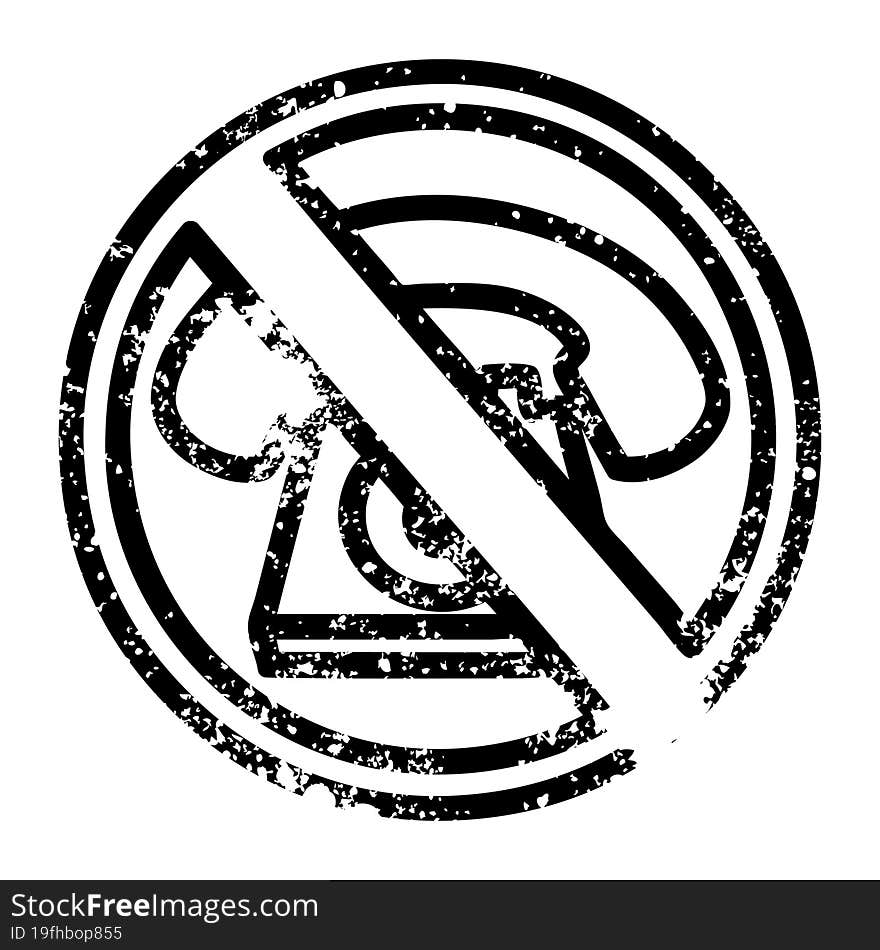 No Cold Calling Distressed Icon