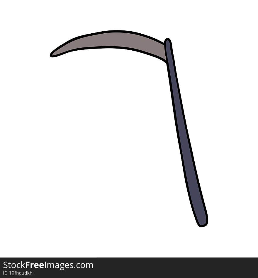 cartoon scythe. cartoon scythe