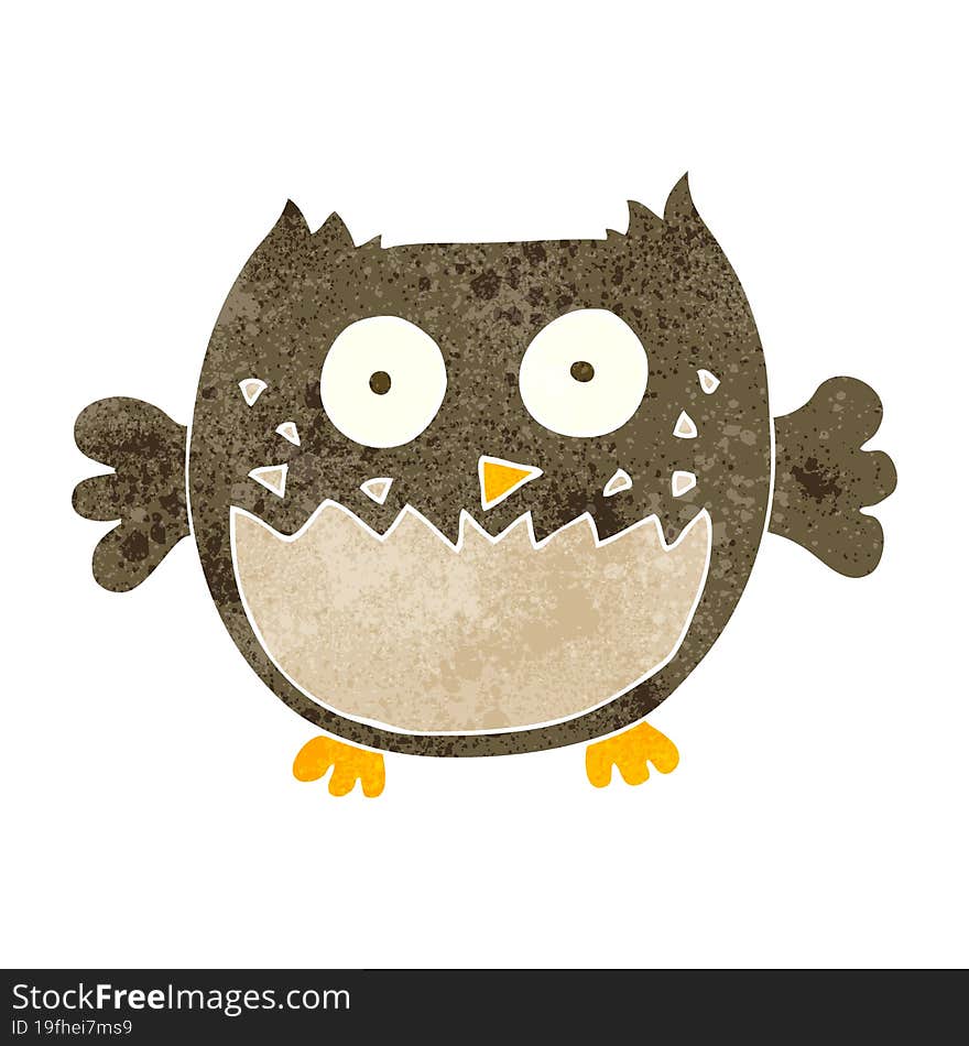 retro cartoon owl